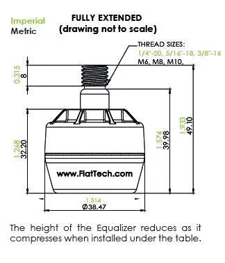 FLAT Table Base Equalizers | In Stock