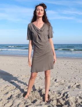 Float Neck Simplicity Short Dress