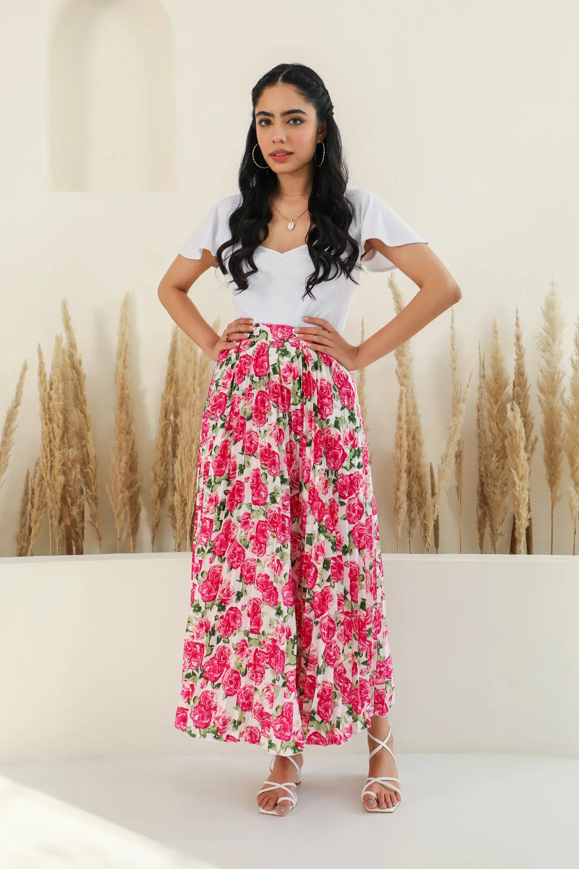 FLORAL PLEATED CO-ORD