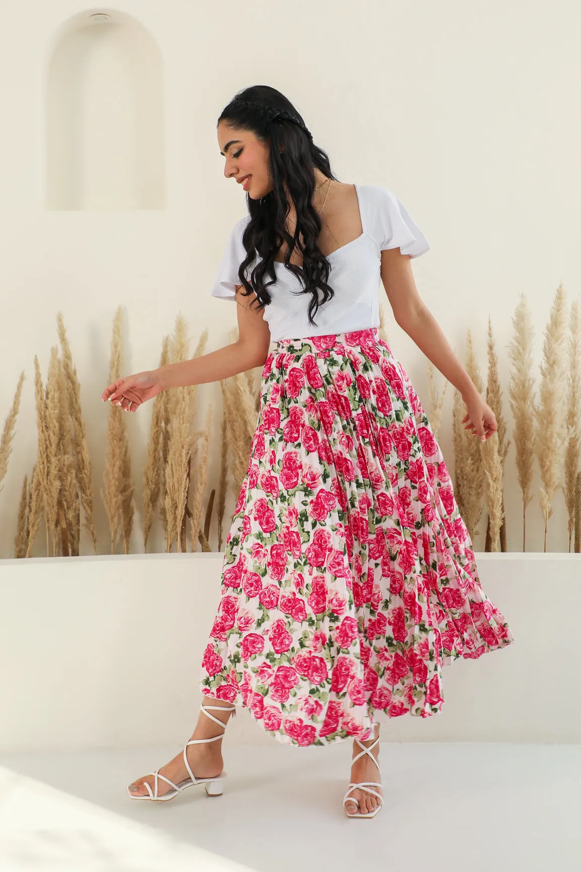 FLORAL PLEATED CO-ORD