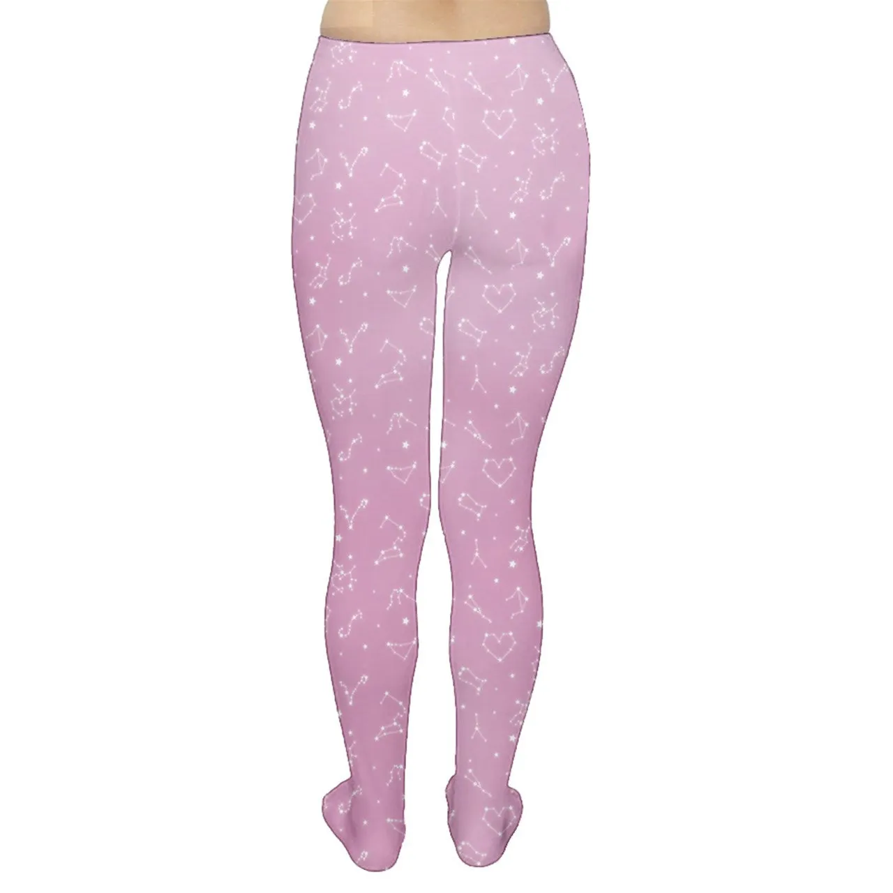 Fluffy Constellation Pink Tights