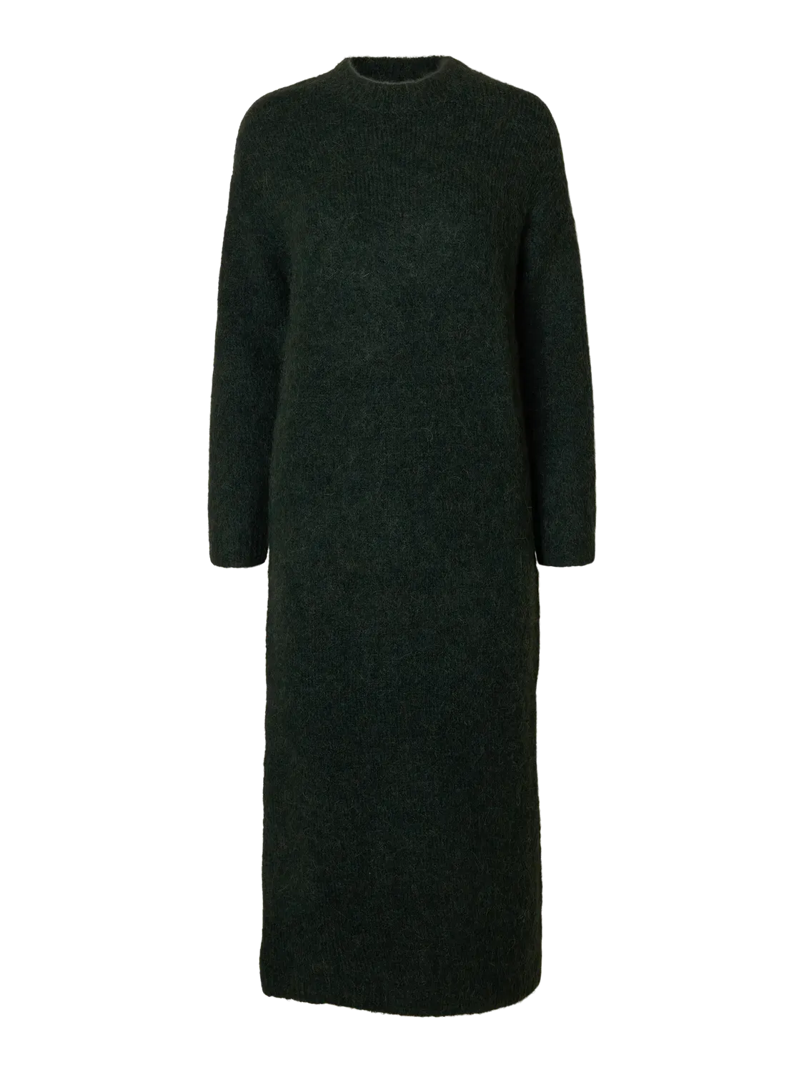 Gabella Ls Knit O-Neck Dress Camp - Scarab