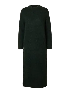 Gabella Ls Knit O-Neck Dress Camp - Scarab