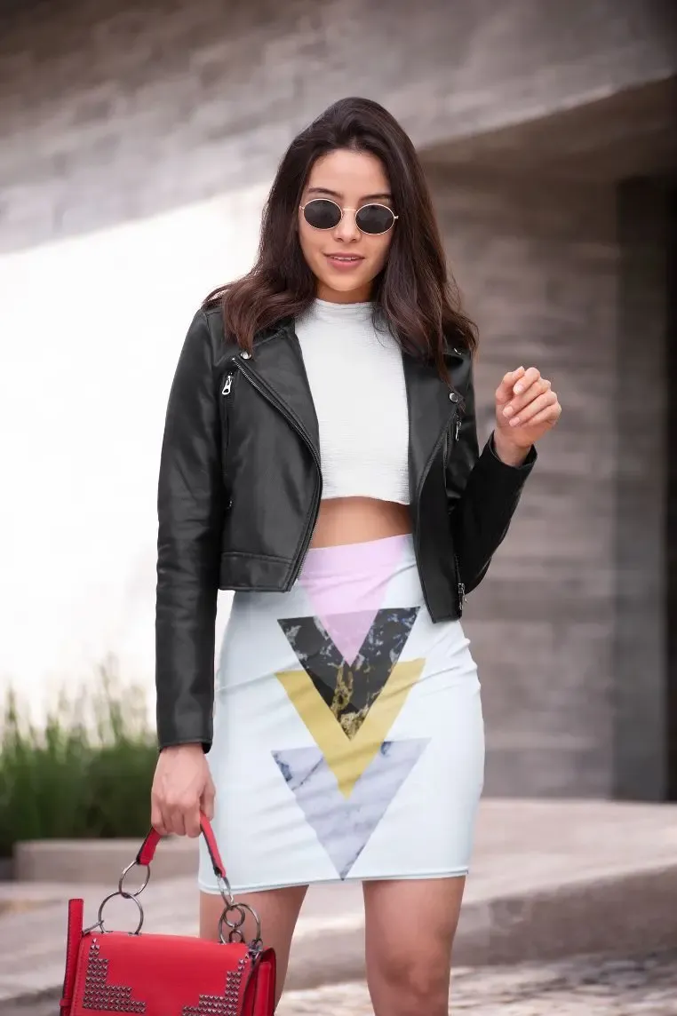 GEOMETRIC Pencil Skirt