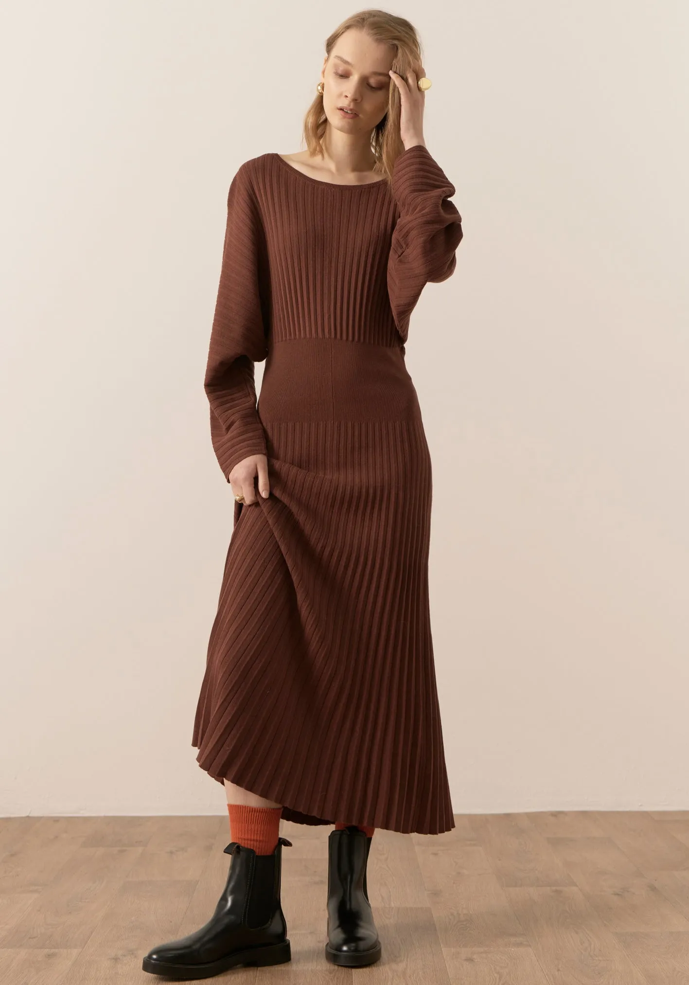 Gizelle Pleated Maxi Dress