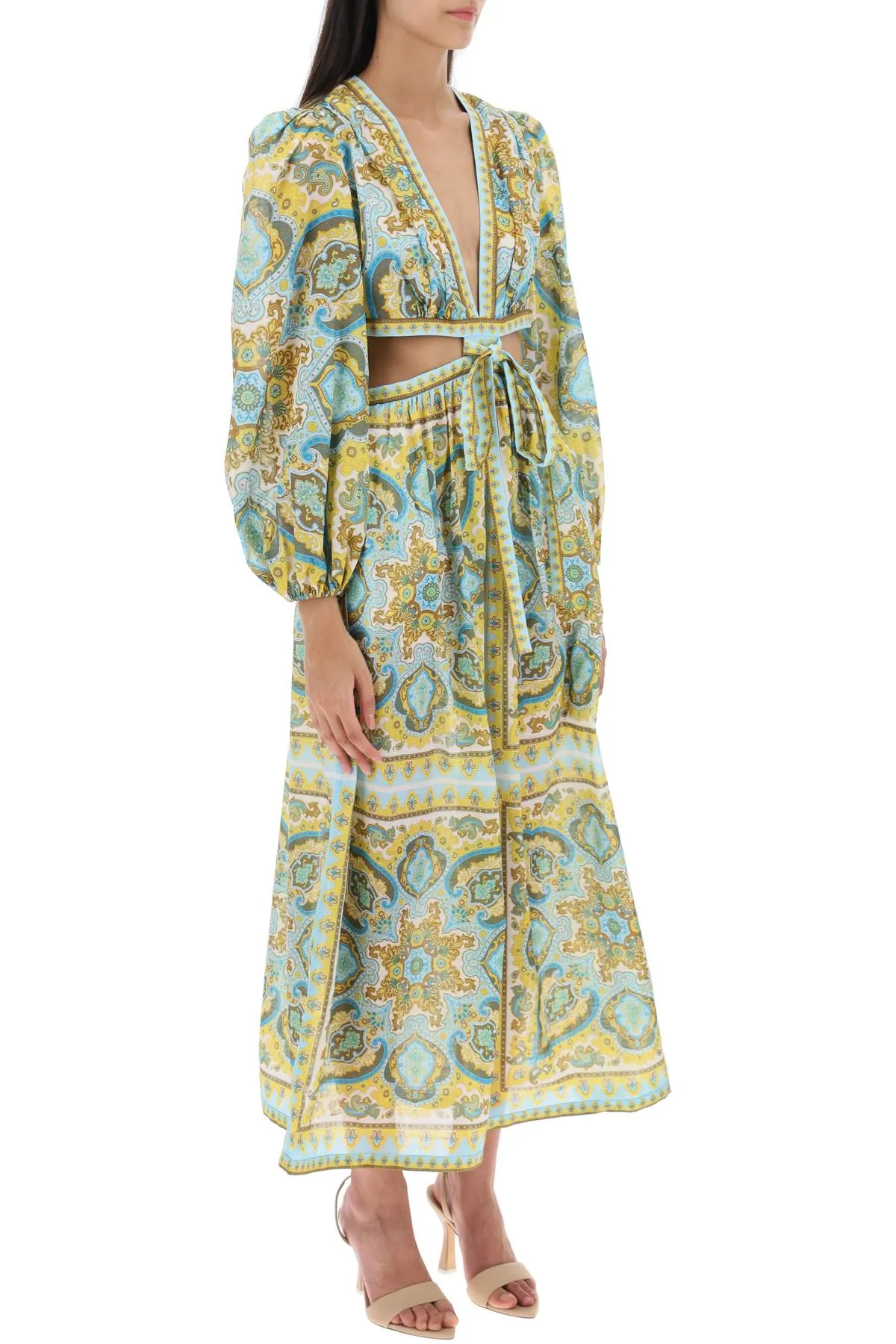 'halcyon' Midi Dress In Paisley Cotton (Size - 1)