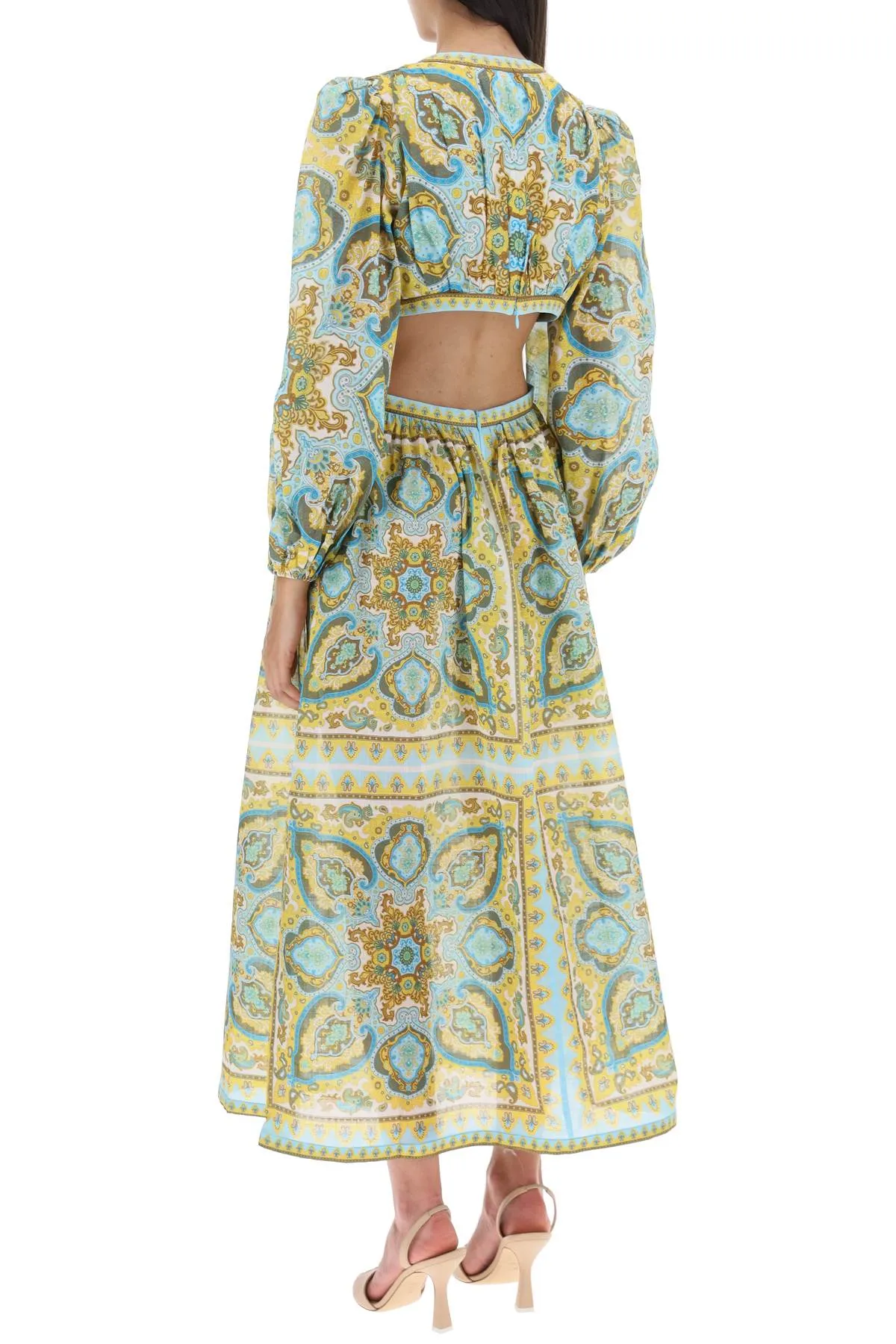 'halcyon' Midi Dress In Paisley Cotton (Size - 1)