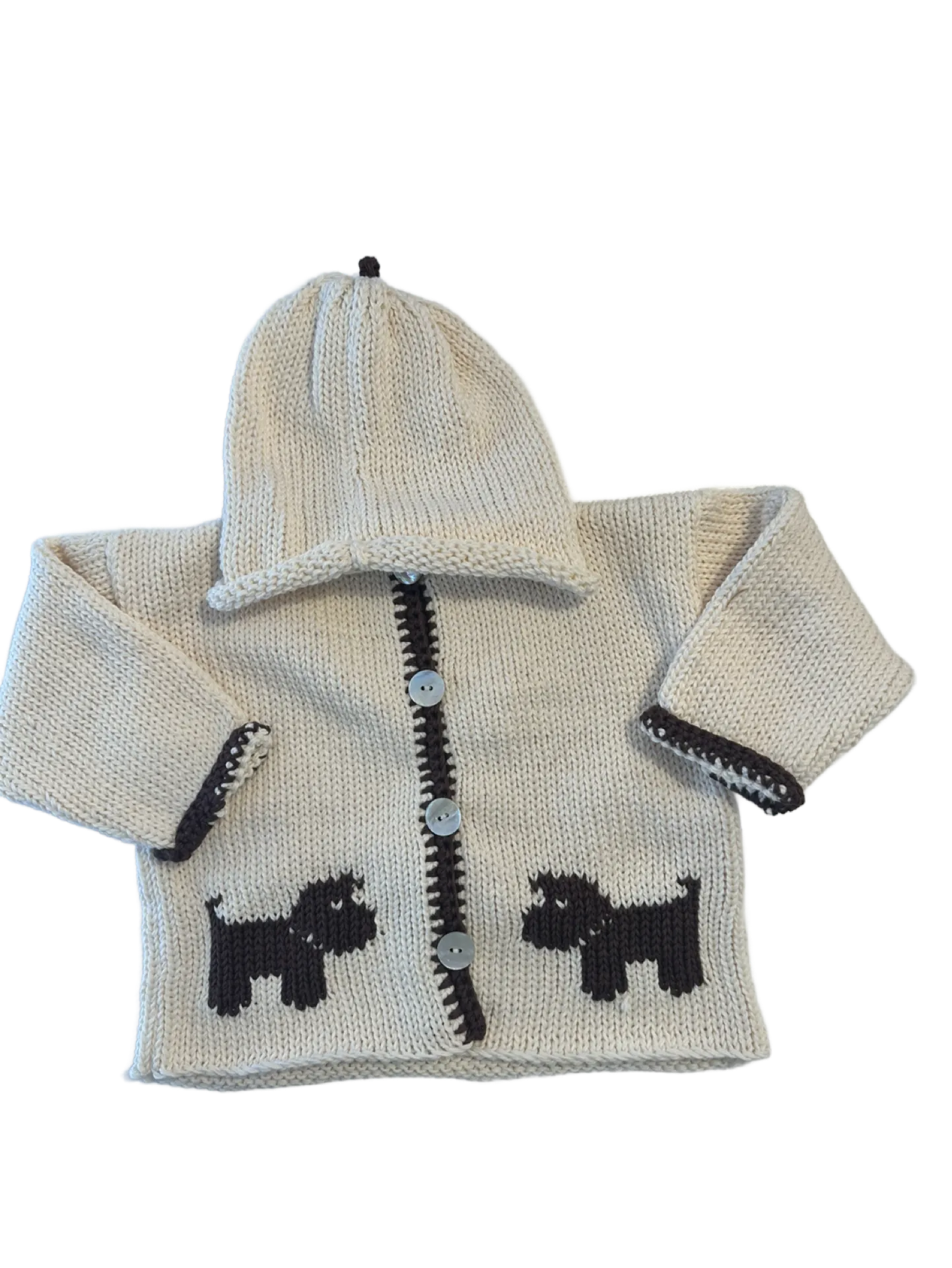 Hand Knit Dog Cardigan