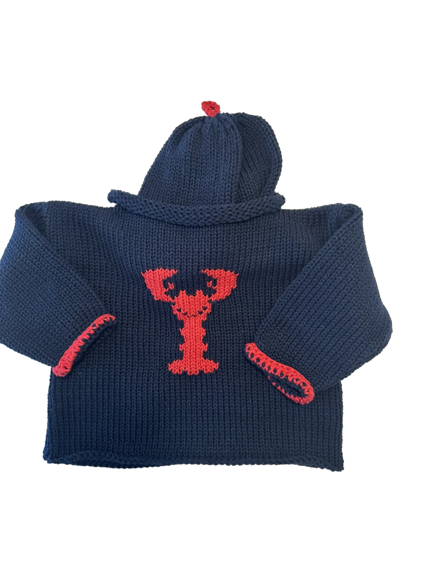 Hand Knit Lobster Rollneck