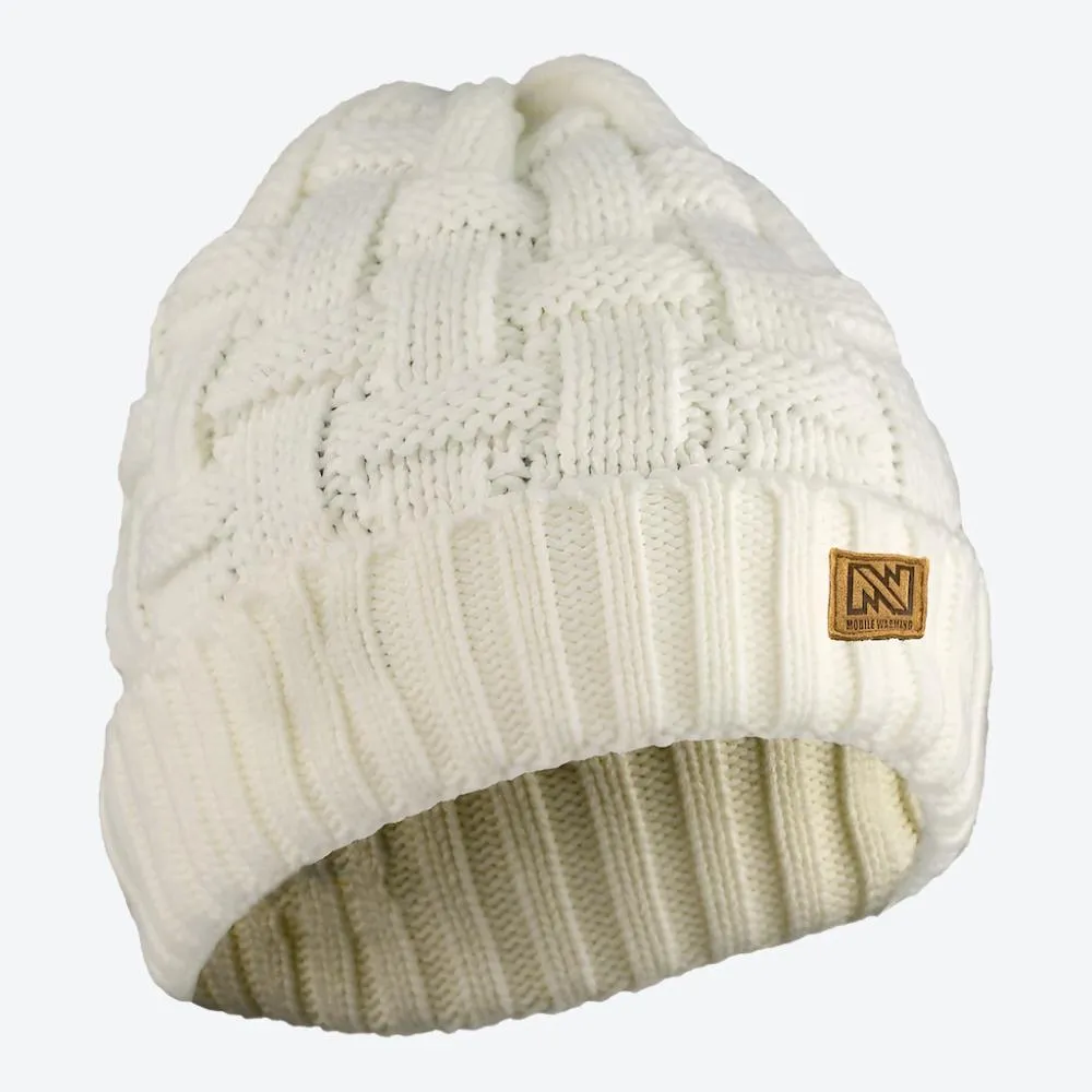 Heated Cable Knit Beanie