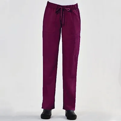 Ladies Full Waist Band Cargo Pant / Wine