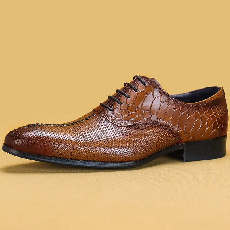 Leather Men's Top Layer Cowhide Formal Business Shoes