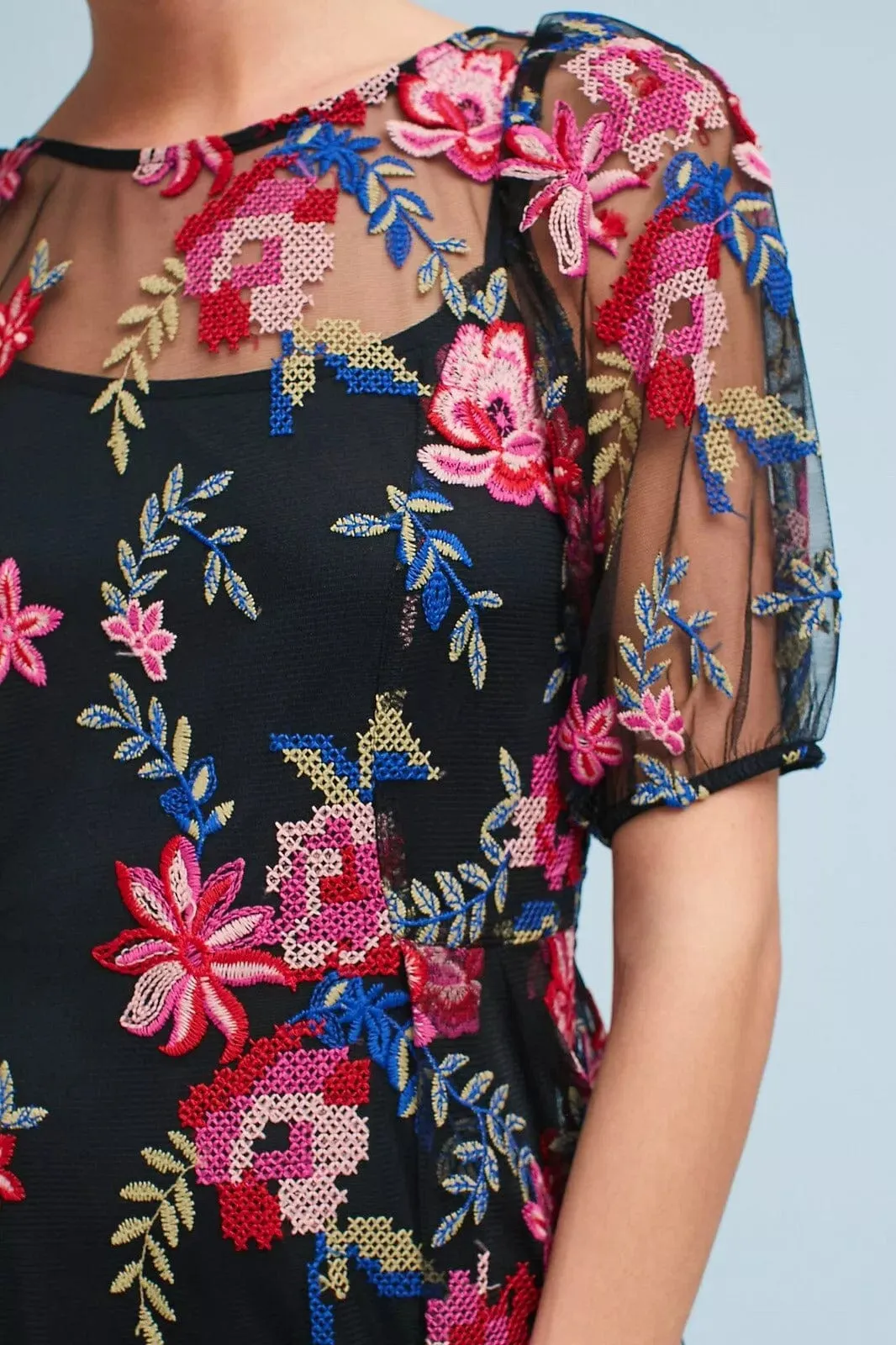 Lucy Embroidered Midi Dress