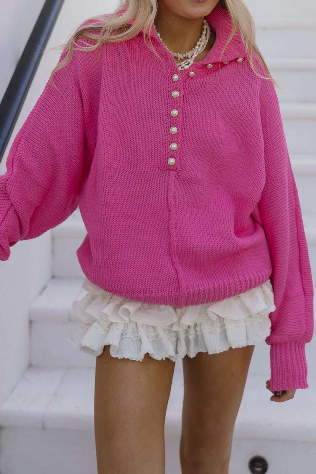 Magnolia Pearl Sweater - Bubblegum Pink