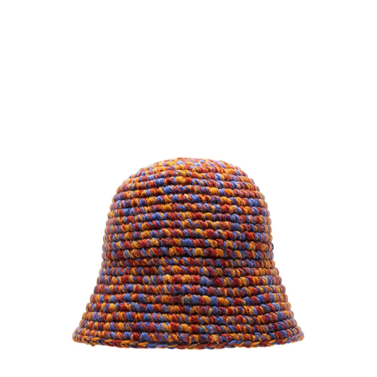 MELANGE YARN KNIT BUCKET HAT