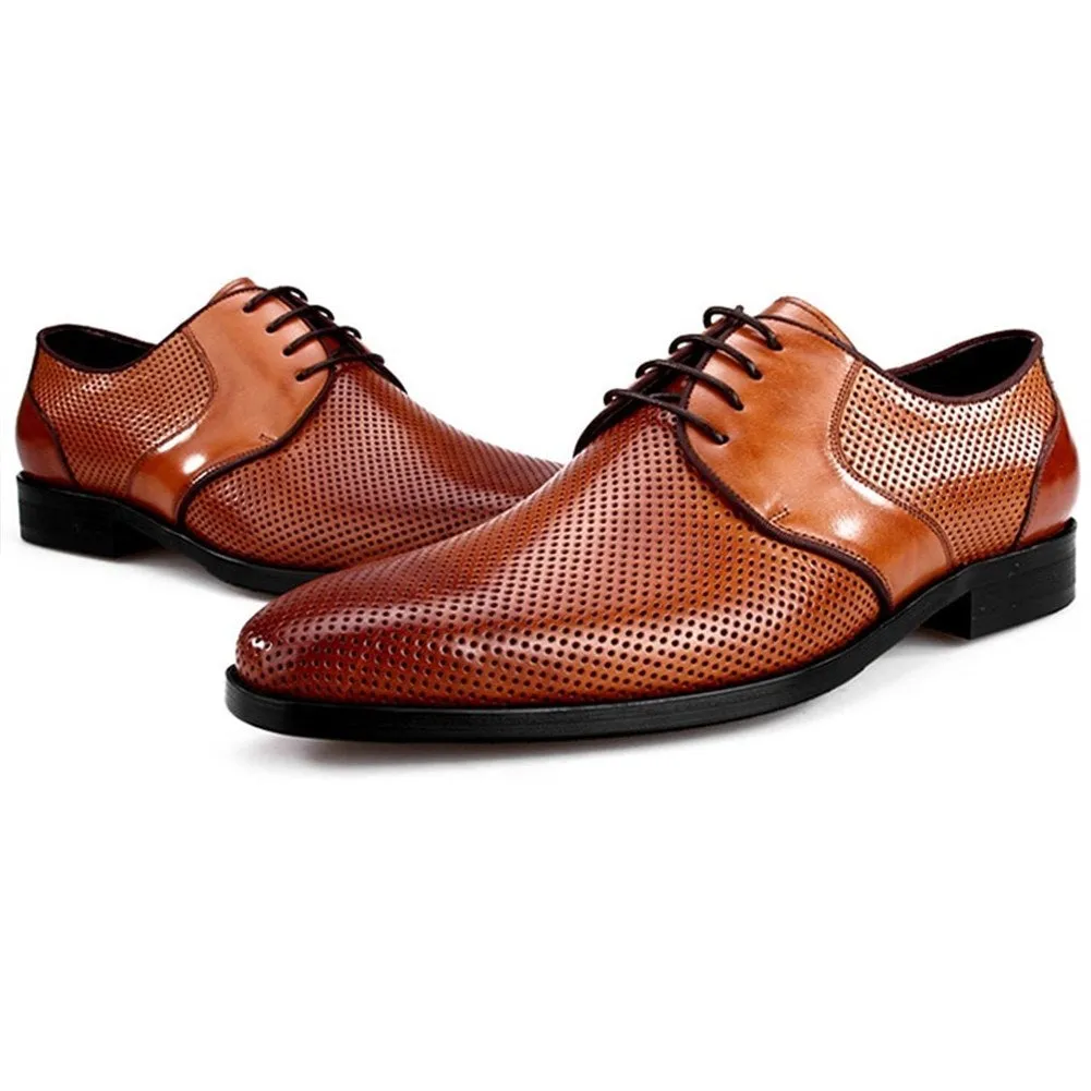 Men Breathable Lace Up Formal Shoes