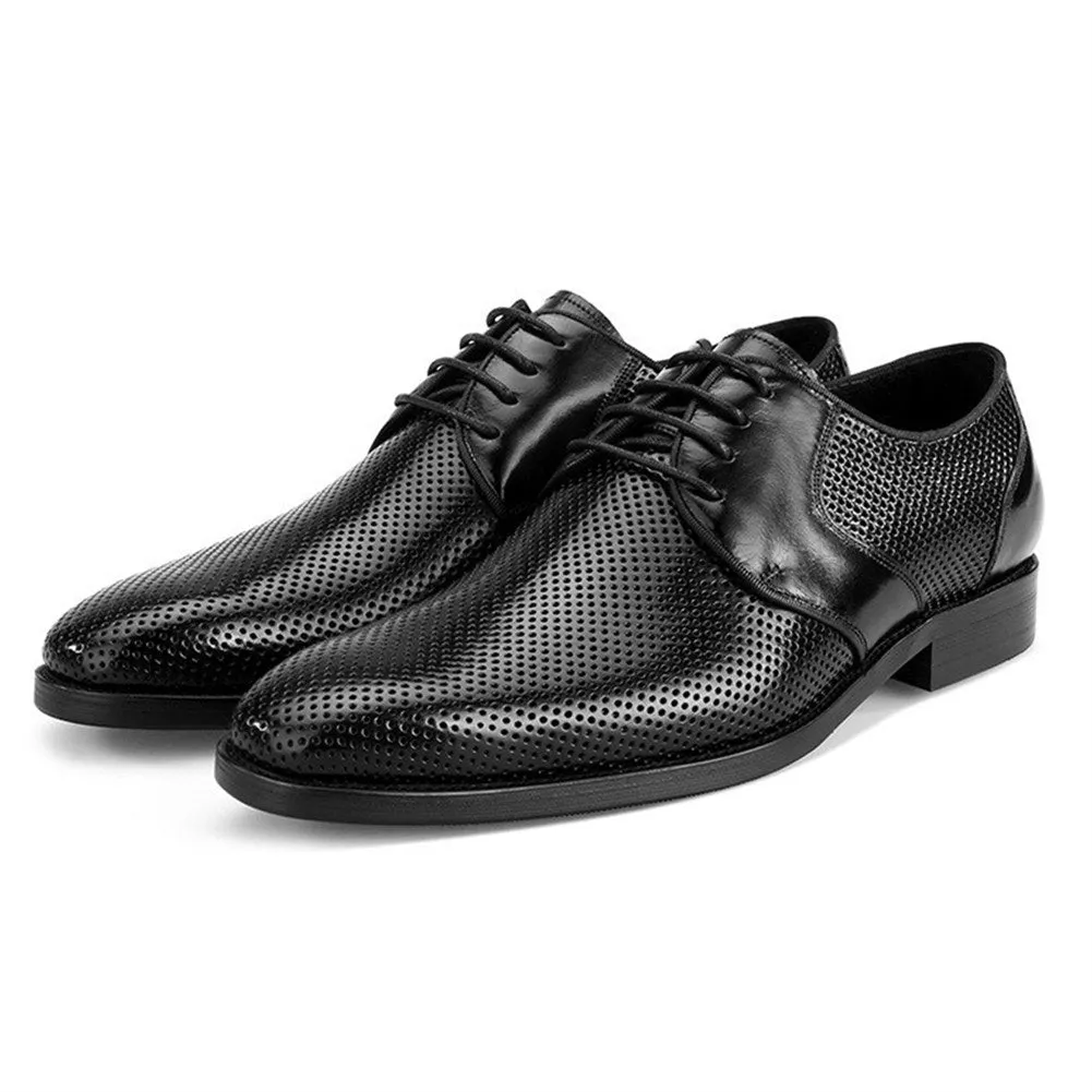 Men Breathable Lace Up Formal Shoes