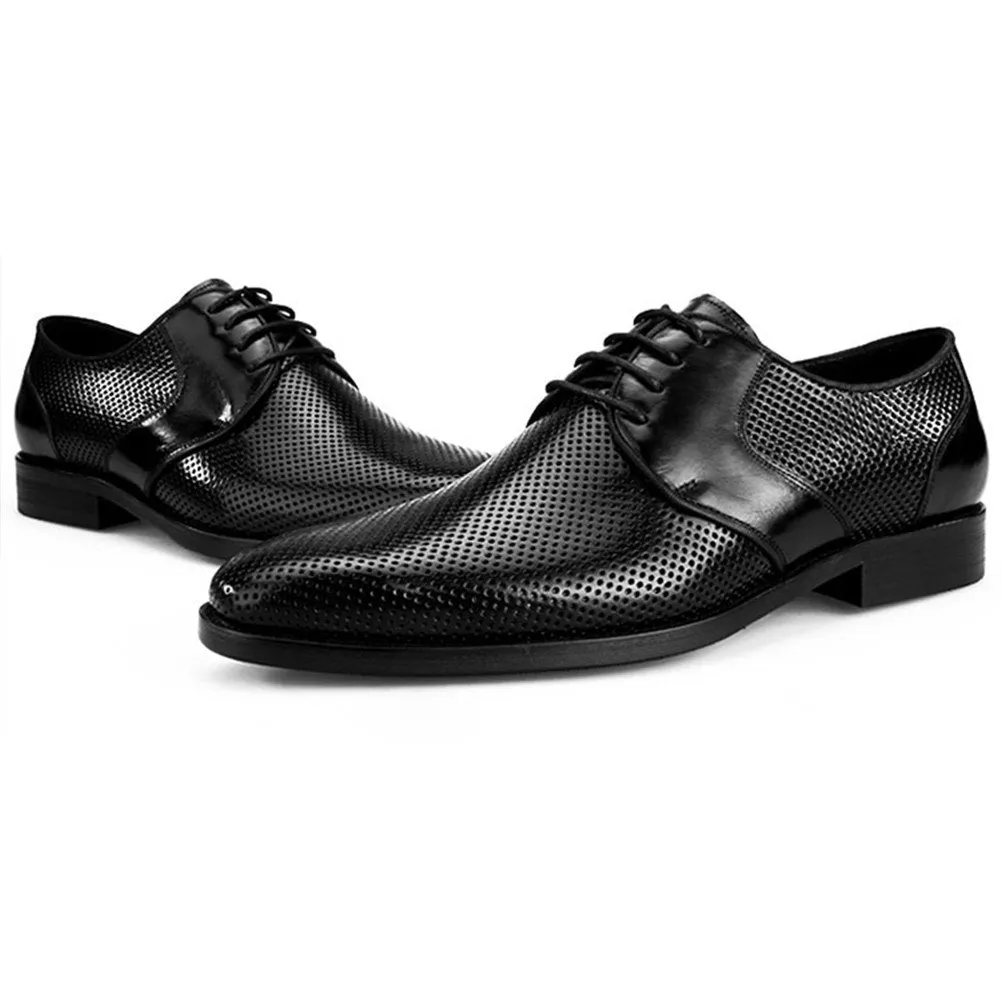 Men Breathable Lace Up Formal Shoes