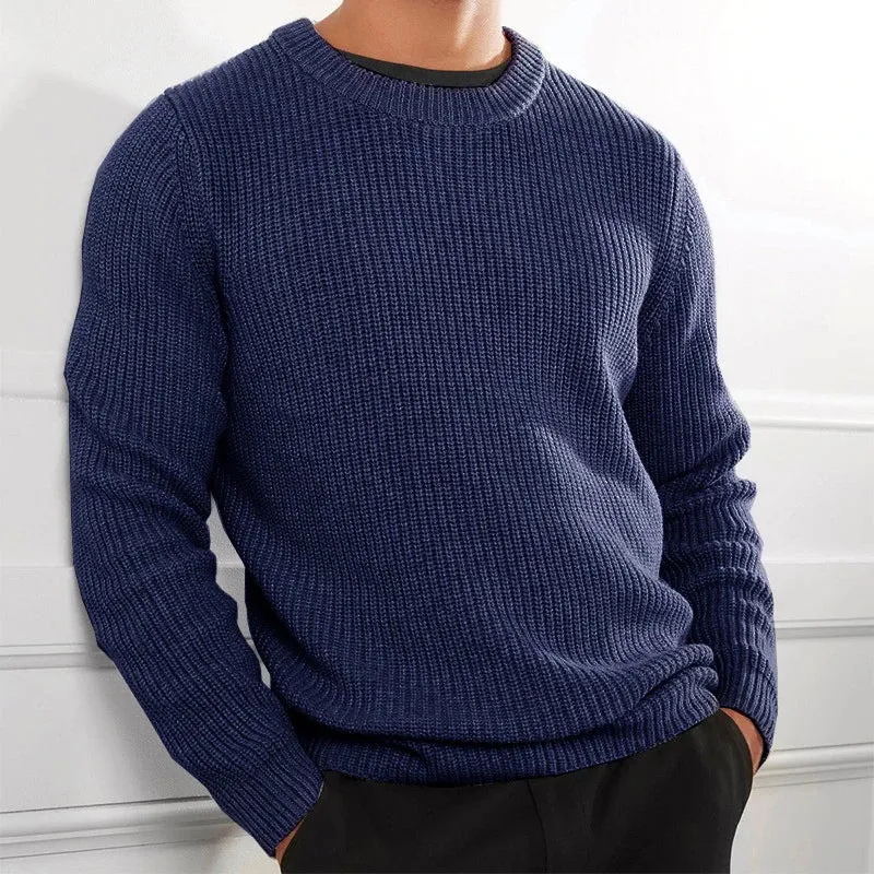 Men's Knit Long Sleeve Crew Neck Sweater