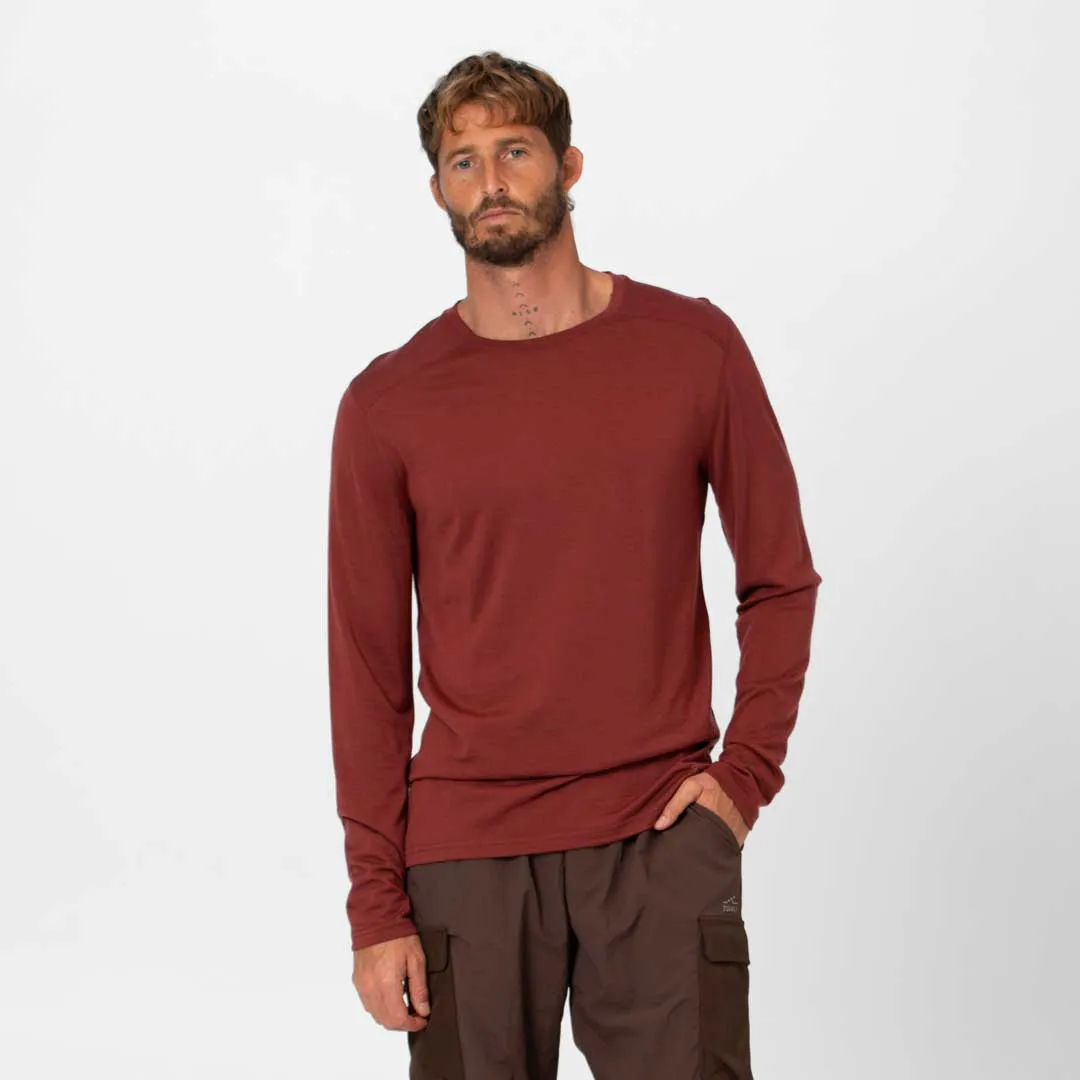 Mens Merino LS Base Layer Russet