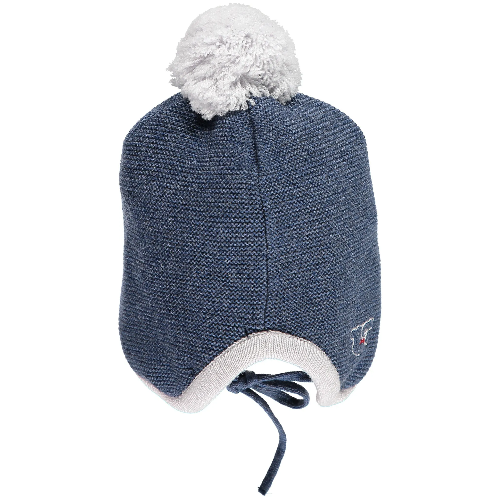 Merino Baby Pom Pom Hat - Denim