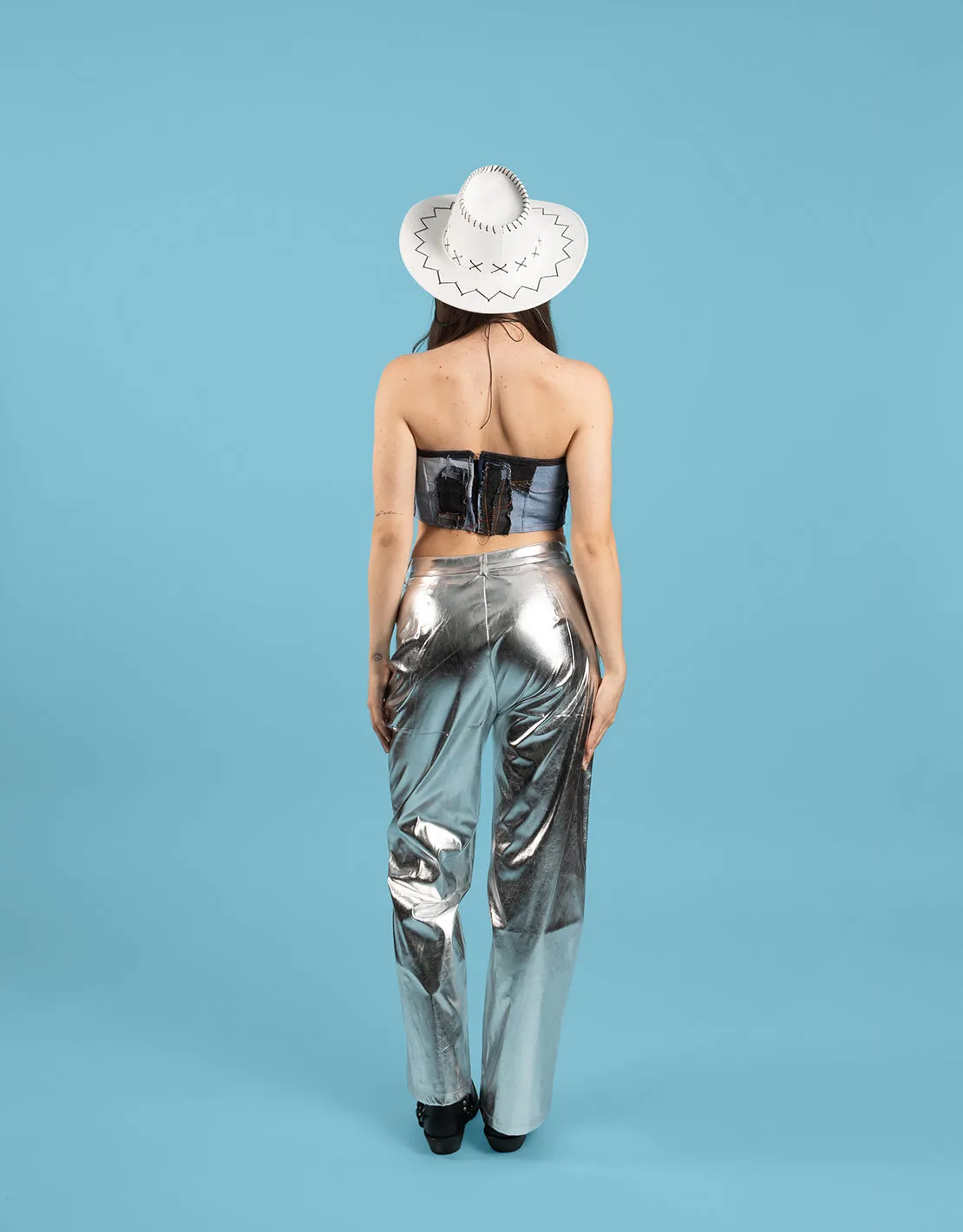 Metallic trousers