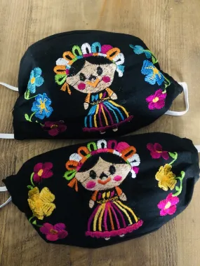 Mexican Doll Black Face Mask