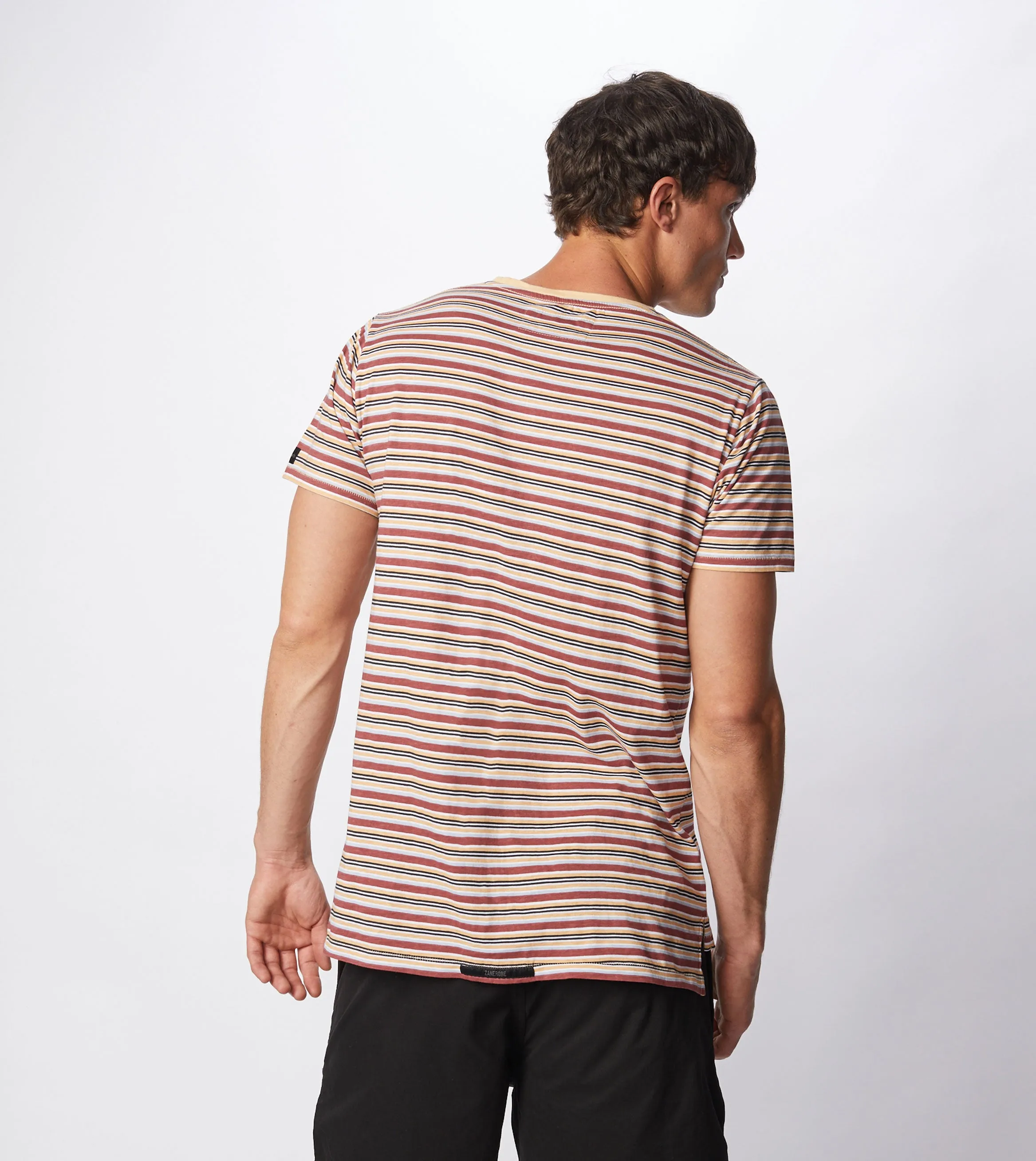 Misc Stripe Flintlock Tee Ochre/Mango