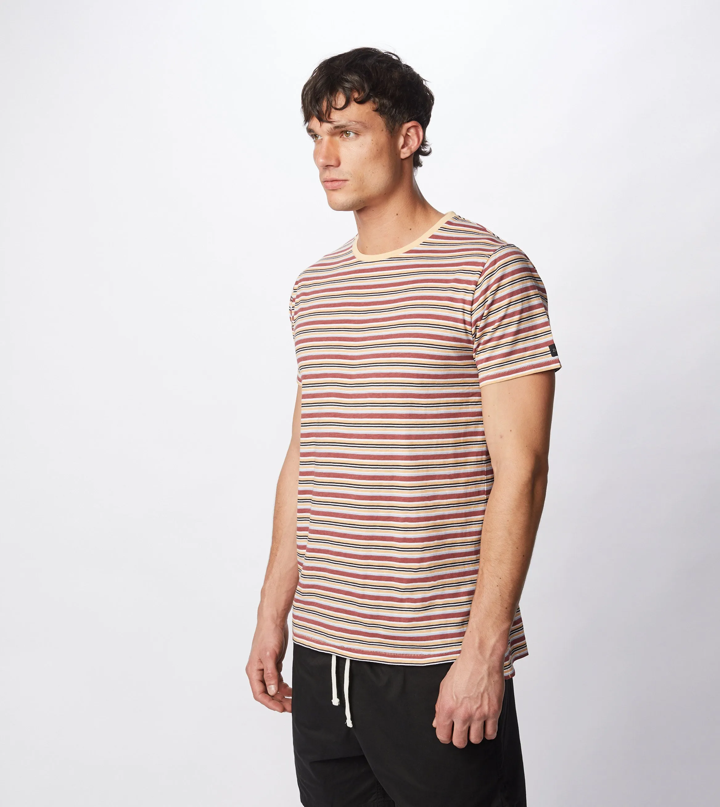 Misc Stripe Flintlock Tee Ochre/Mango