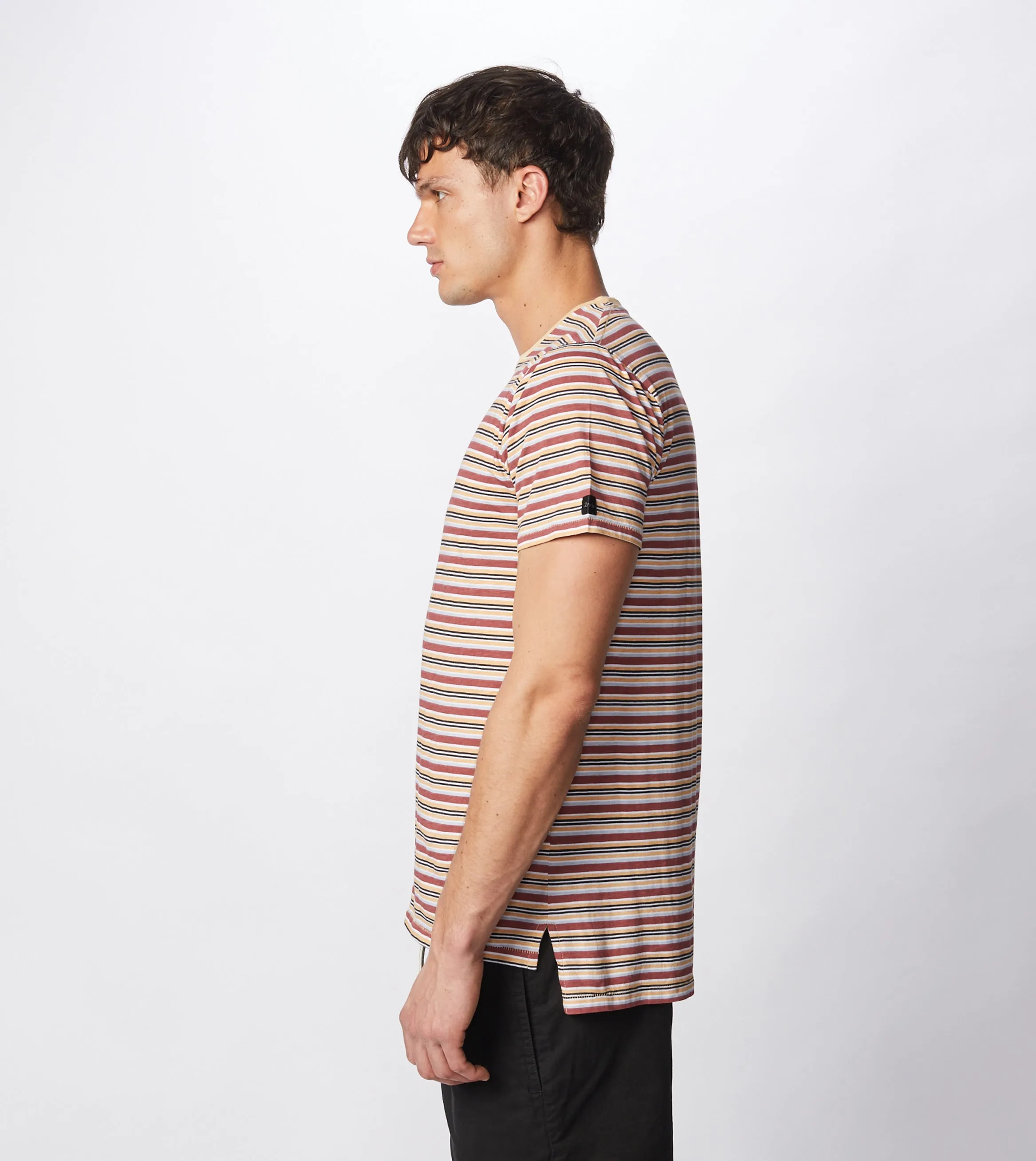 Misc Stripe Flintlock Tee Ochre/Mango