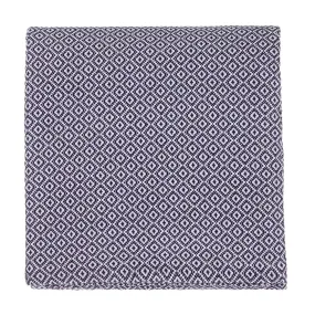 Mondego Cotton Blanket [Dark blue/White]