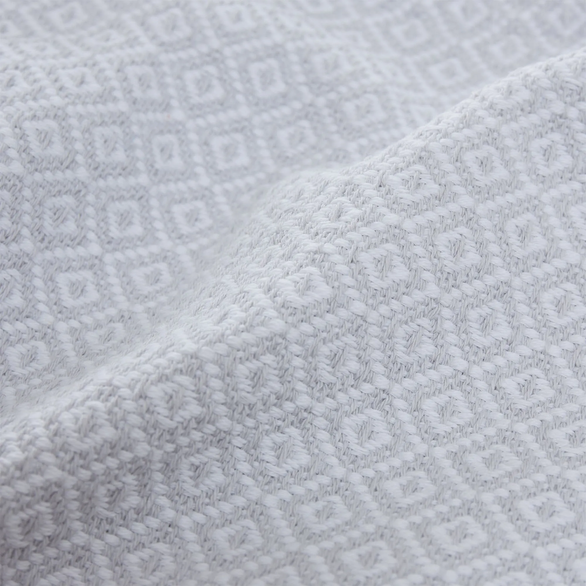 Mondego Cotton Blanket [Light grey/White]