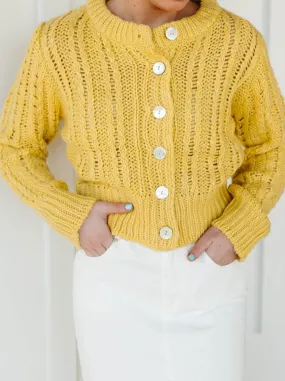 Monica Chunky Cardigan - Yellow