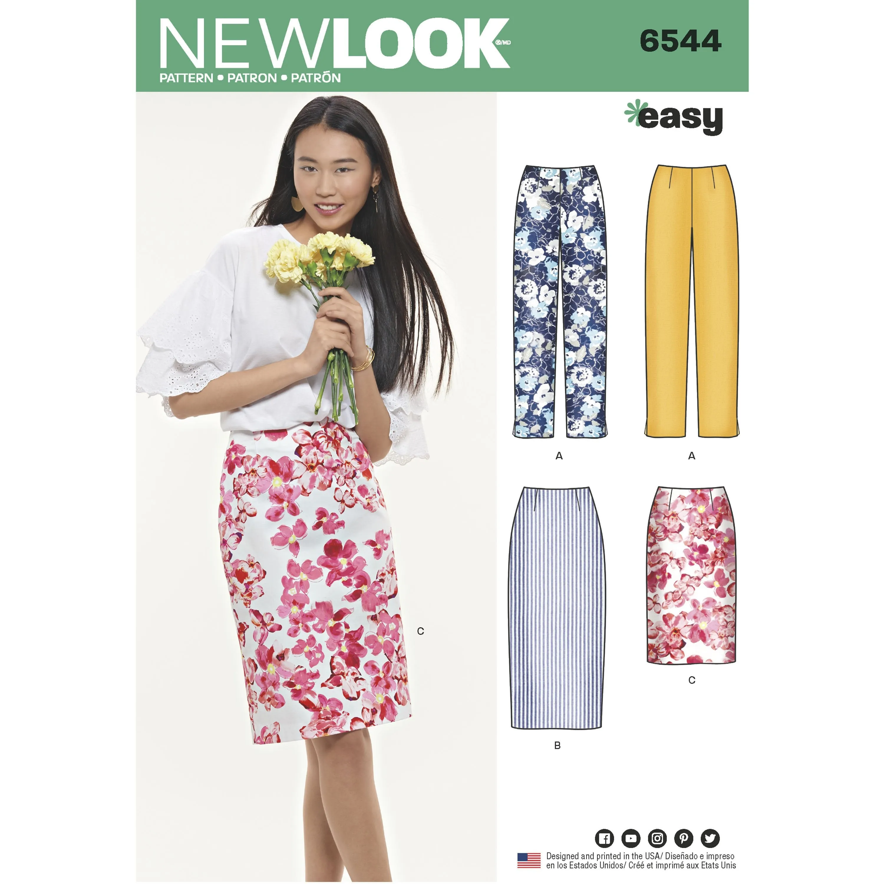 NL6544 Pencil Skirt Pattern | Two Lengths