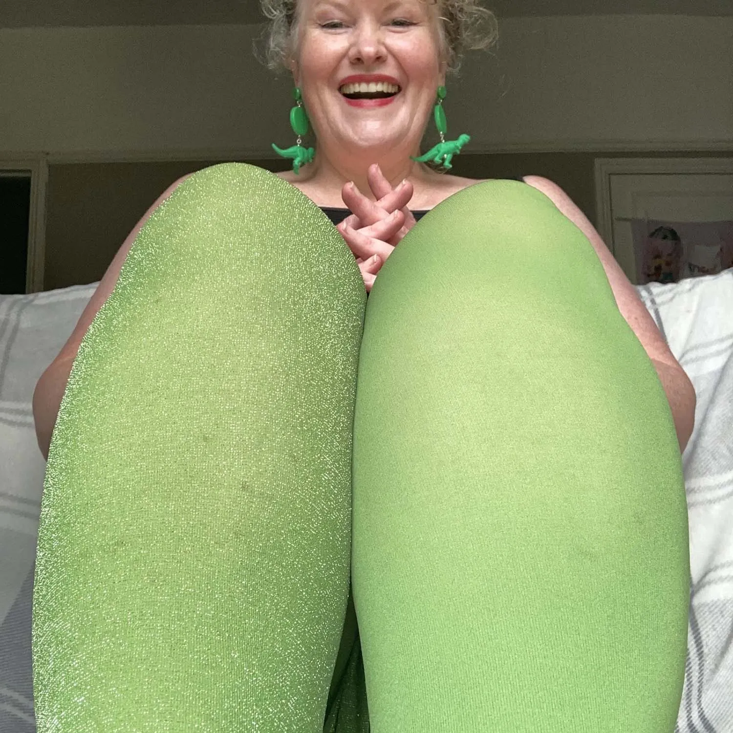 Opaque 80 Den Tights - Peas