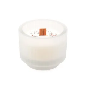 Paddywax Cypress & Fir Frosted Glass Candle & Wood Wick