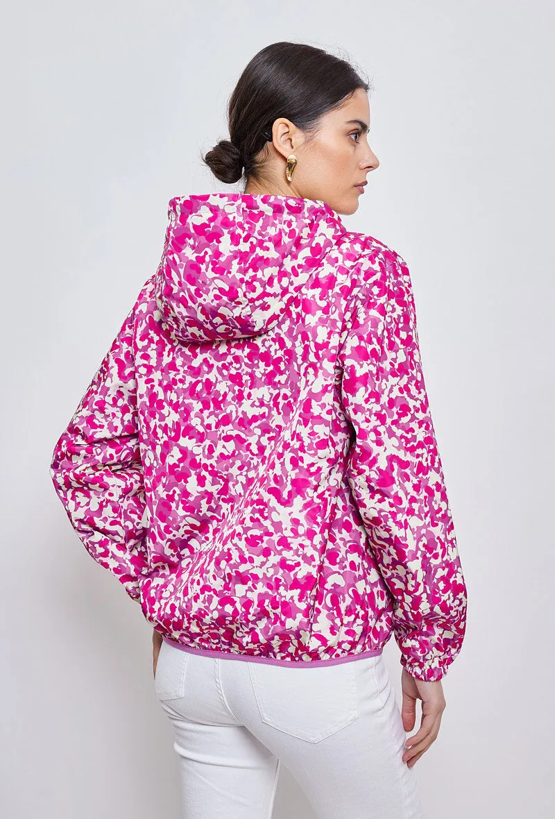 Parka courte réversible à motifs