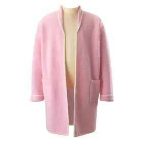 Pink Long Knit Cardigan