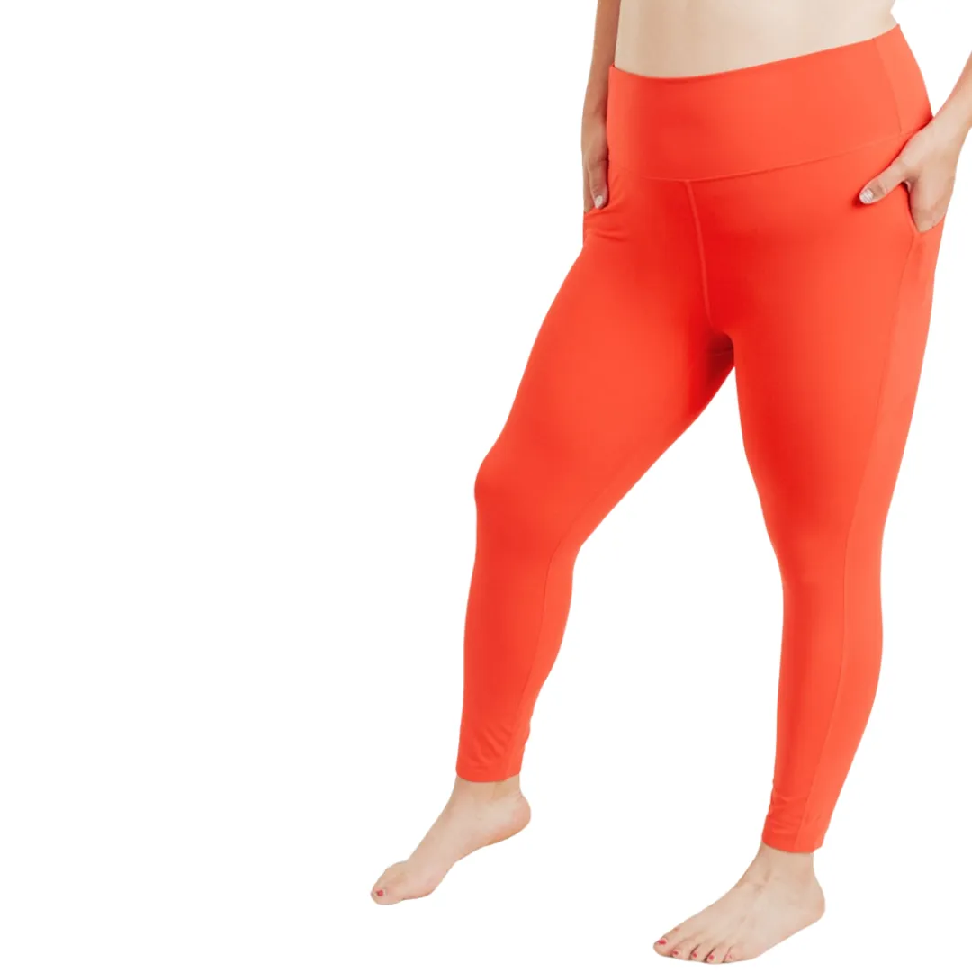 PLUS Laser-Cut Highwaist Leggings - Orange