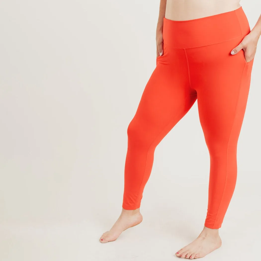 PLUS Laser-Cut Highwaist Leggings - Orange