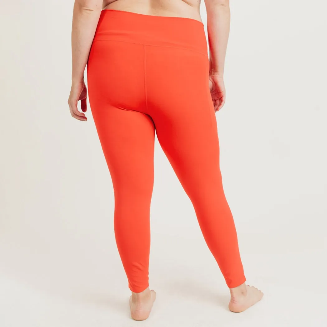 PLUS Laser-Cut Highwaist Leggings - Orange