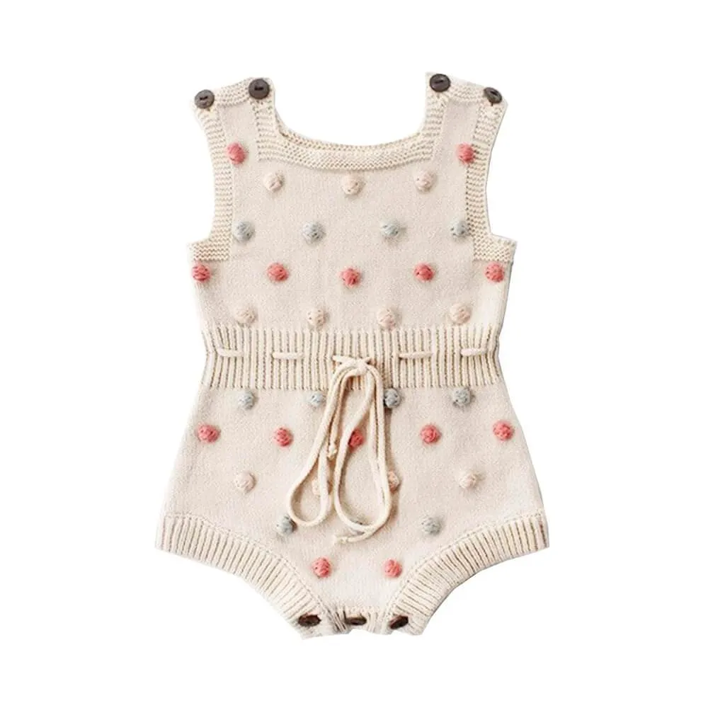 Pom Pom Knitted Baby Romper