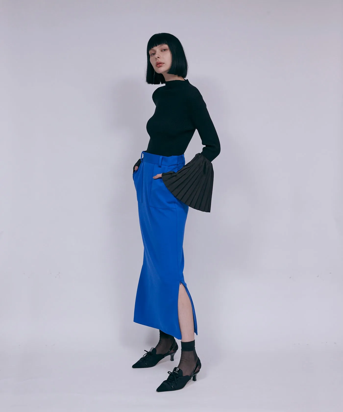 Ponte Maxi Pencil Skirt