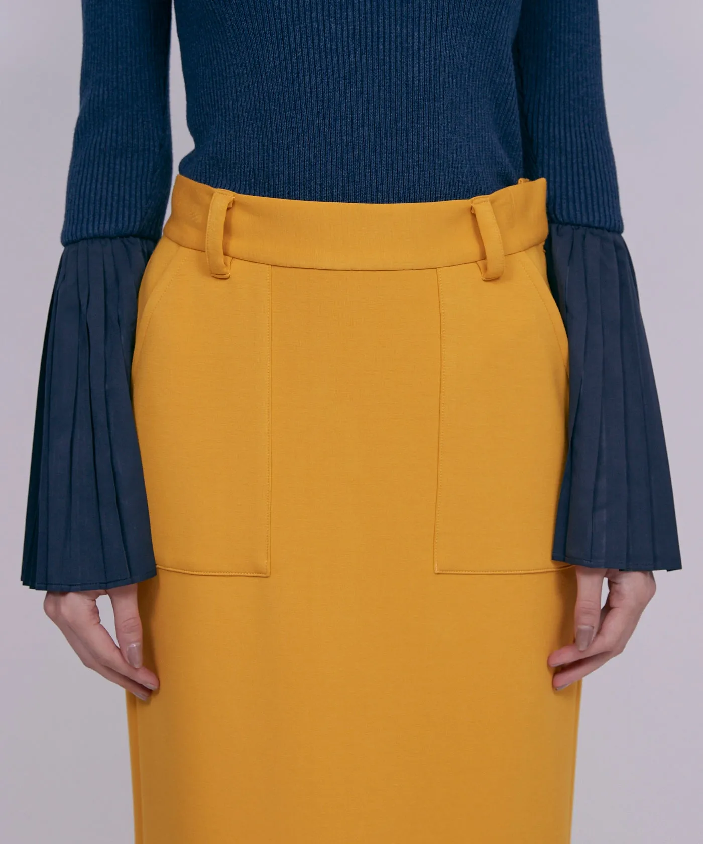 Ponte Maxi Pencil Skirt