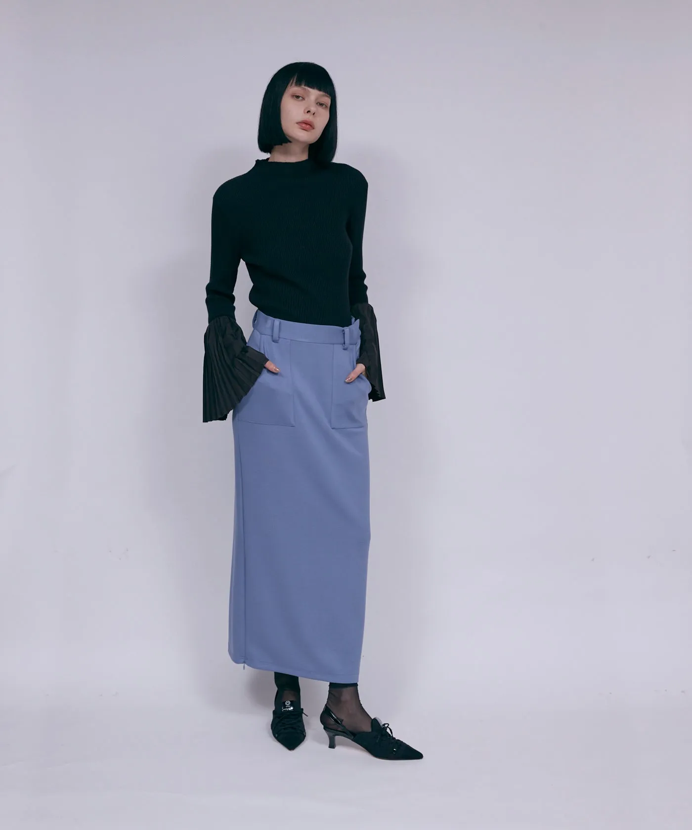 Ponte Maxi Pencil Skirt