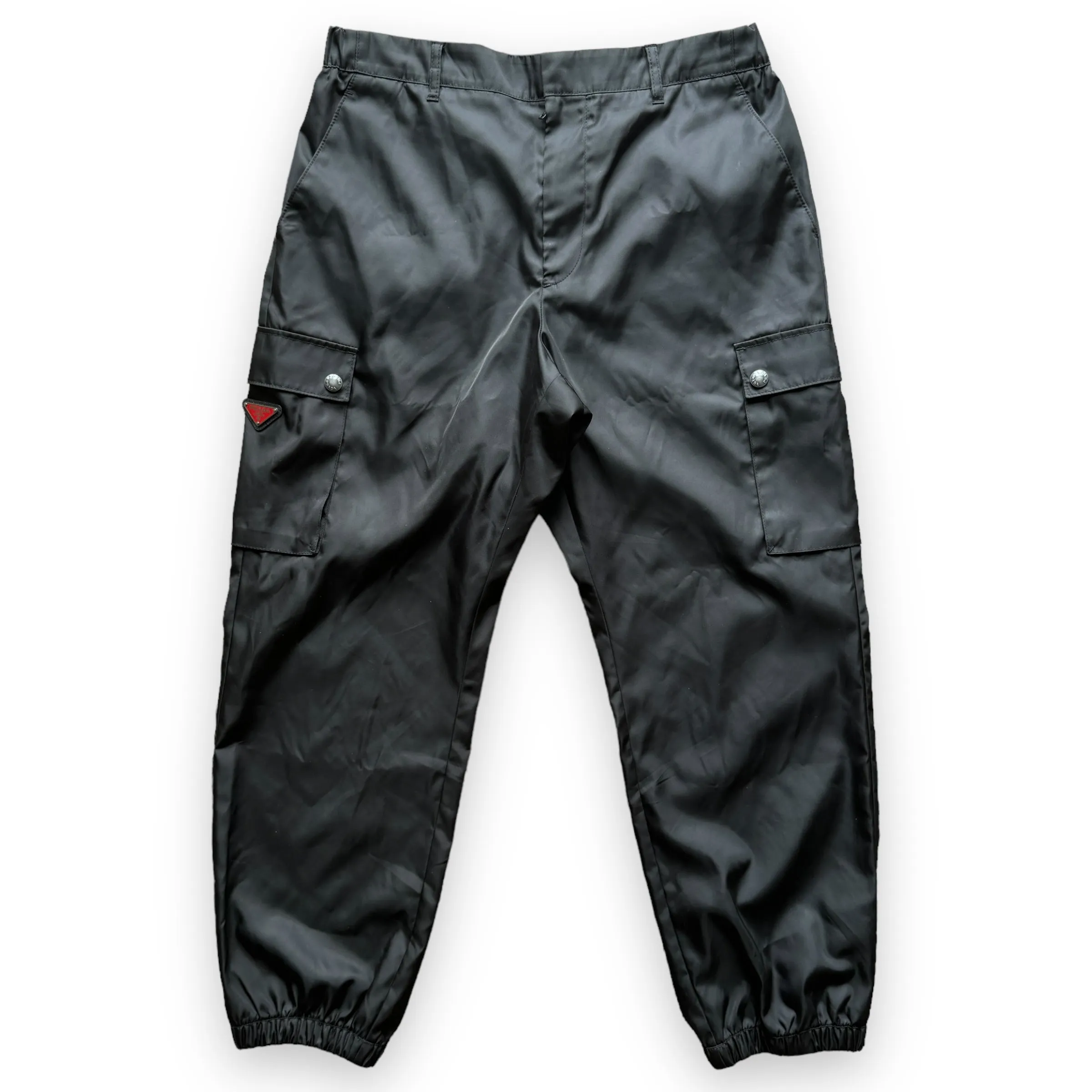 Prada Mainline Signature Nylon Cargo Trousers