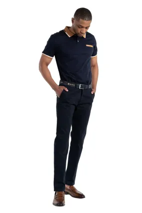 Pringle Navy Tailored Fit Chinos