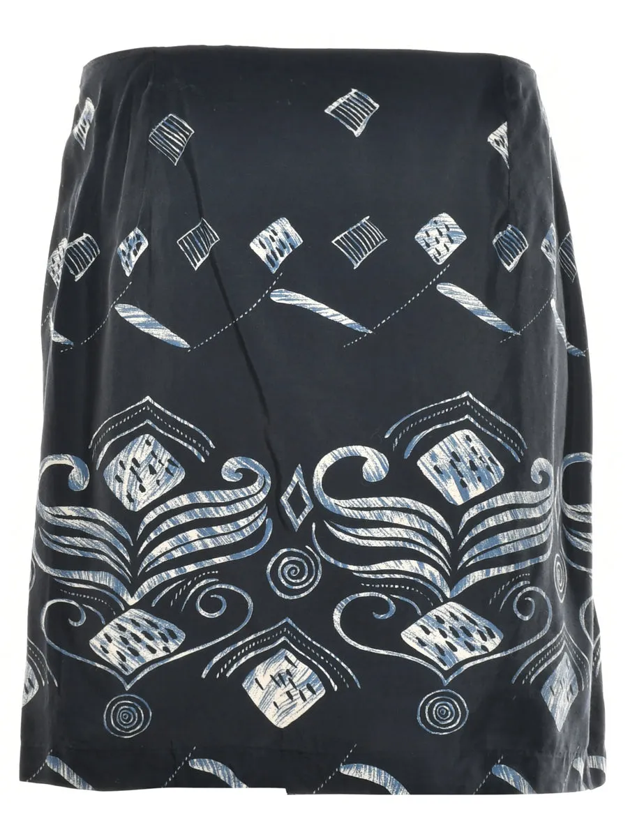 Printed Midi Skirt - M