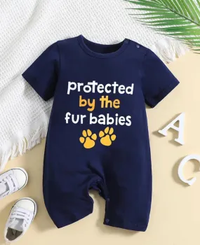 "Protected by the Fur babies" Shorty Romper