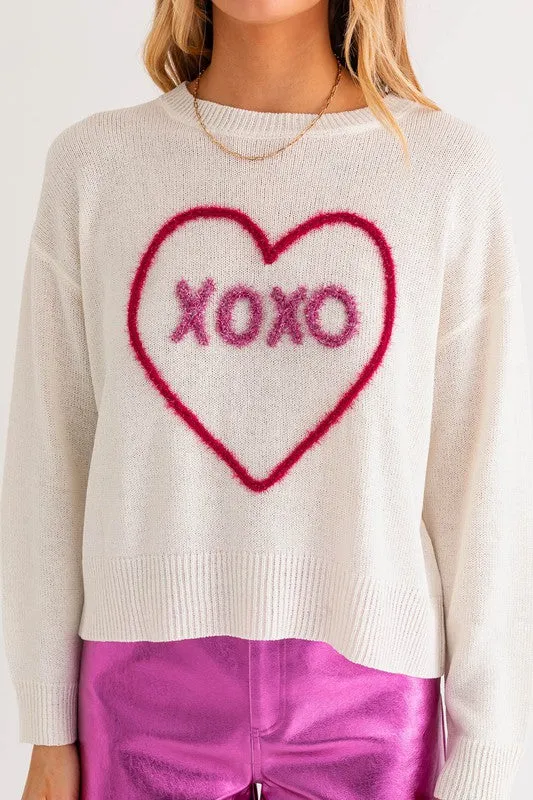 "XOXO" Light Weight Pullover Sweater